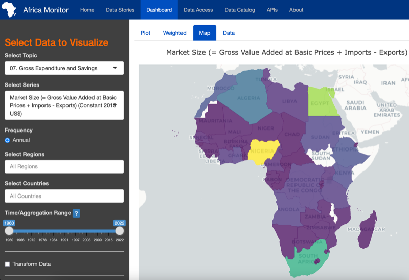 Africa Monitor web application preview